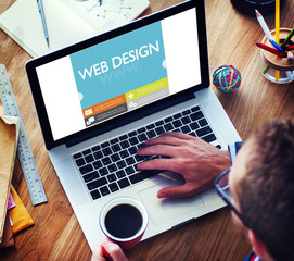 Wall Mural - www web design web page website concept