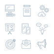 Modern outline icons set