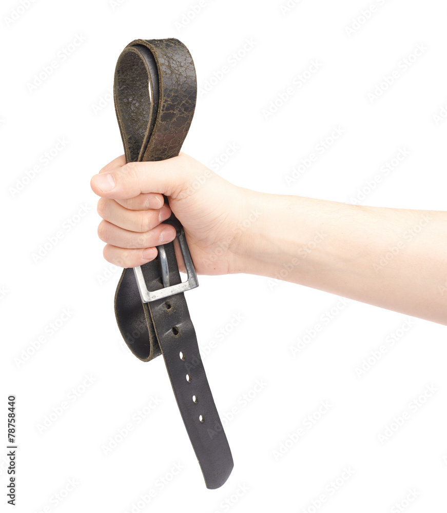 belt in hand