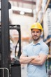 © WavebreakmediaMicro - Worker wearing hard hat in warehouse
