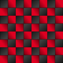 Vector Black And Red Squares Background. Abstract Vector