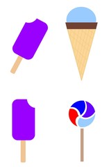 Poster - Glace en 4 icônes