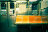 Fototapeta Nowy Jork - Vintage toned image of New York City subway car