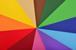 © luanateutzi - Color paper.Rainbow colors paper arranged in a circle.