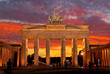 Abendstimmung am Brandenburger Tor in Berlin