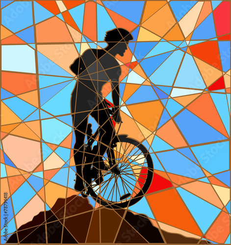 Naklejka - mata magnetyczna na lodówkę Ridge rider mosaic