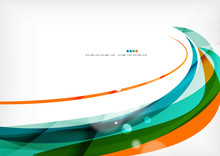 Green And Orange Lines Modern Abstract Background