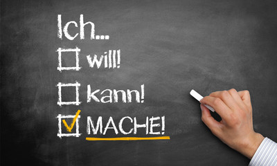 Sticker - Ich will / kann / Mache!