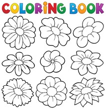 Coloring Book With Flower Theme 8