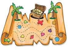 Pirate Treasure Chest - Vector Illustration