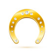Golden horseshoe with diamonds