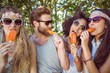 © WavebreakmediaMicro - Hipster friends enjoying ice lollies