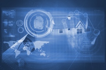 Aufkleber - Composite image of cctv camera