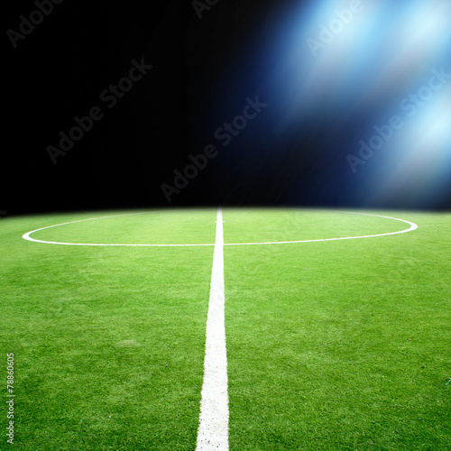 Fotografía soccer stadium with bright lights