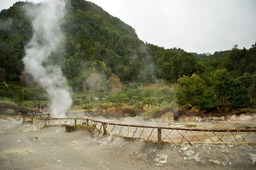 Sticker - Schwefelquellen in Furnas