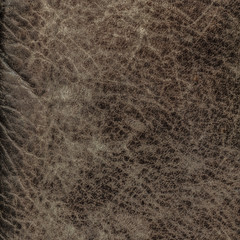 Canvas Print - old brown leather texture closeup