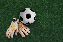 Soccer Ball And Goalkeeper Gloves