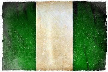 Wall Mural - Nigeria grunge flag