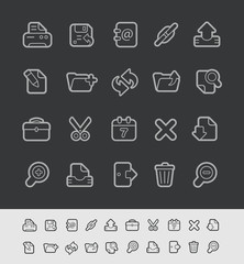 Wall Mural - web icons -- black line series
