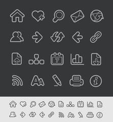 Wall Mural - web icons -- black line series