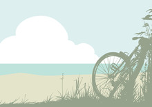 Summer Landscape With A Bicycle