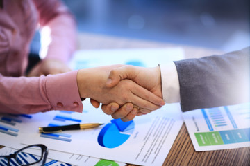 Business people shaking hands