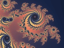 Graceful Fractal Spiral In A Purple Colors