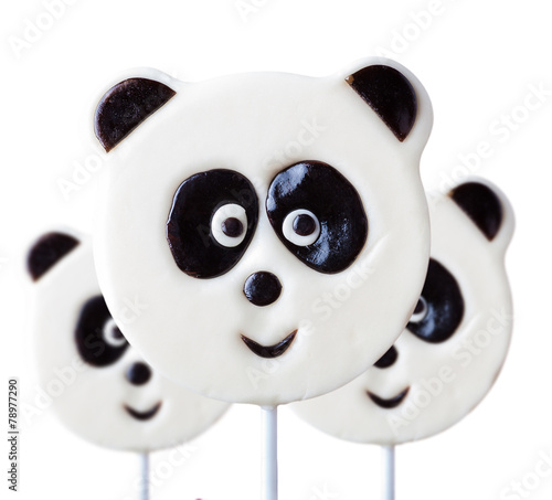 Nowoczesny obraz na płótnie lollipop form of an panda