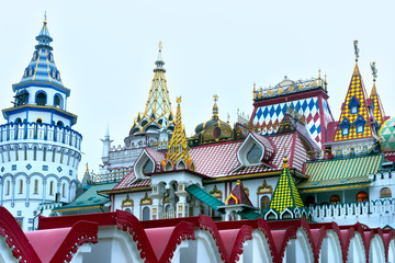 Fototapete - Beautiful view of kremlin in Izmailovo, Moscow, Russia