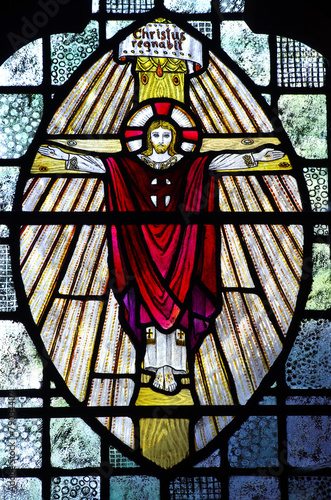 Fototapeta na wymiar Jesus Christ crucified (stained glass)