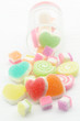 Sweet Jelly Candies and Jelly Hearts