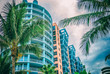 Architectural building Miami Style South Beach image filtered