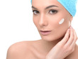 © chettythomas - Spa care woman with perfect skin wearing hair towel after beauty