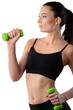 © chettythomas - Fitness woman working out with dumbbell
