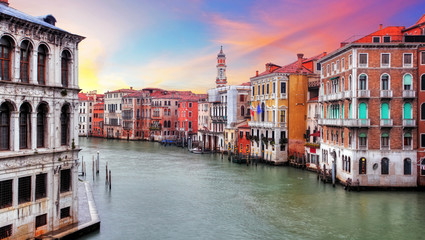 Canvas Print - Venice - Rialto bridge and Grand Canal