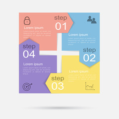 Wall Mural - vector colorful info graphics for your business presentations.