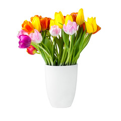 Fototapete - Bunter Blumenstrauß in der Vase