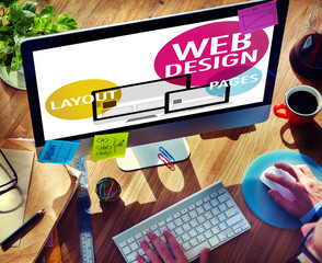 Wall Mural - web design content creative website responsive concept