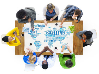 Canvas Print - excellence expertise perfection global growth concept