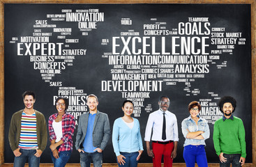 Wall Mural - Excellence Expertise Perfection Global Growth Concept