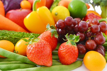  新鮮な野菜と果物