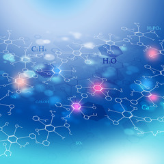 Wall Mural - abstract chemistry background