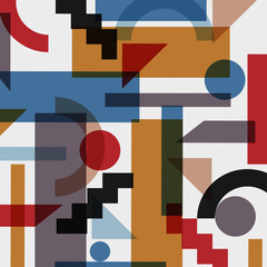 Wall Mural - geometric abstract background in cubism style