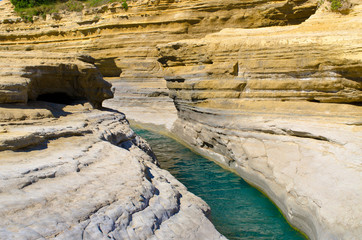 Canvas Print - Famous Canal D'amour in Sidari - Corfu, Greece