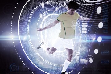 Poster - Composite image of football player