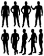 Male silhouettes