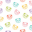 © SLdesign - Seamless colorful pattern with panda bear. Vector illustration.