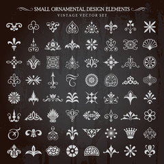 Wall Mural - small ornamental vintage design elements page decoration vector
