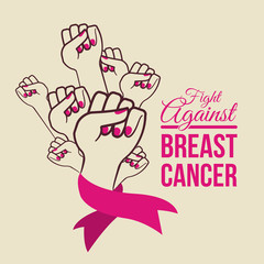 Poster - Breast cancer design, vector illustration.