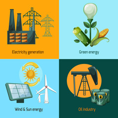 Sticker - Energy Icon Set